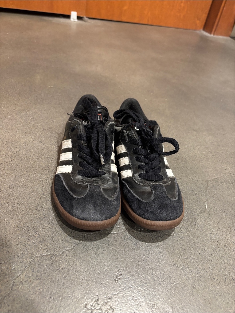 Adidas Sambas - Black Suede Athletic Sneakers with White Stripes